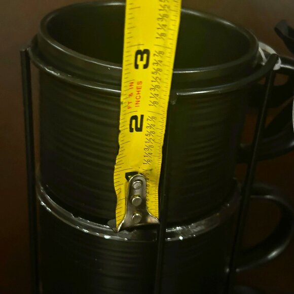 NWT Set of 4 Stackable Espresso Mugs With Rack - Picture 8 of 9